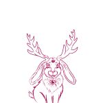  alien ambiguous_gender antelope antlers bovid eyeball feral foureyed hi_res horn hybrid jackalope lagomorph leporid mammal rabbit solo 