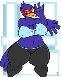  absurd_res anthro avian bird breasts clothing falco_lombardi falcon falconid female hi_res kingretrokirby nintendo solo star_fox video_games 