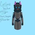  anthro biolumine blue_eyes cyclone(biolumine) fluffy fur green_body green_fur hi_res looking_at_viewer machine male mature_male metal_parts model_sheet neck_tuft protogen solo stripes tuft white_stripes 