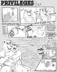  2021 5_fingers absurd_res anthro balls bottlebear chastity_cage chastity_device claws clothed clothing comic dialogue digital_drawing_(artwork) digital_media_(artwork) duo english_text fingers fur genitals glue handjob happy hi_res humiliation male male/male mammal nude penile penis permanent_chastity_device sex small_penis smile speech_bubble text ursid 