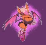  anthro big_breasts bigdad bottomwear breasts chiropteran cleavage clothed clothing female hair hair_over_eye hi_res mammal membrane_(anatomy) membranous_wings one_eye_obstructed rouge_the_bat sega shorts solo sonic_the_hedgehog_(series) wings 