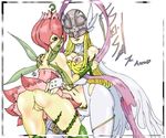 2girls angewomon breasts digimon lillymon multiple_girls pussy sos-art_(artist) uncensored yuri 