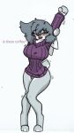  anthro blush clothing disney female lagomorph leporid mammal pace-maker rabbit solo sweater thick_thighs topwear underwear violet_hopps woken zootopia 