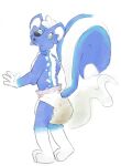  anthro bodily_fluids diaper feces female genital_fluids hyaenid hybrid mammal mephitid messy_diaper pinta pintahyena scat skunk soiling solo standing surprise surprise! surprised_expression urine visible_stench wet_diaper wetting wetting_diaper 