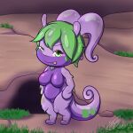  1:1 anthro breasts chibi digital_media_(artwork) female goo_hair goodra hand_on_hip hi_res looking_at_viewer nintendo pok&eacute;mon pok&eacute;mon_(species) pseudo_hair slime solo syst video_games 