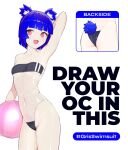  animal_humanoid blue_hair butt clothing english_text female gris_swimsuit hair hi_res humanoid meme meme_clothing one-piece_swimsuit rear_view red_eyes short_hair solo swimwear tail_tuft text translucent translucent_clothing translucent_swimwear tuft vertigris 