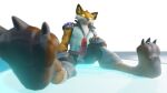  anthro canid canine epic_games feet feetpaw fennix_(fortnite) fortnite fox hi_res hindpaw knot male mammal paws solo video_games 
