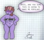  3_toes anthro big_breasts blush blush_lines breasts brown_hair cel_shading chubby_female clothing deltarune digital_media_(artwork) dinosaur feet female freckles geometric_background glistening glistening_clothing glistening_hair glistening_swimwear graph_paper grid grid_background gris_swimsuit hair hair_over_eyes hi_res kcrtp meme meme_clothing messy_hair nostrills one-piece_swimsuit pattern_background ponytail purple_body purple_scales reptile scales scalie shaded signature simple_background slightly_chubby solo speech_bubble susie_(deltarune) swimwear toes translucent translucent_clothing translucent_swimwear undertale_(series) video_games wide_hips 