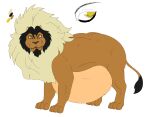  2022 all_fours felid feral hanor hi_res lion looking_at_viewer male mammal mane model_sheet obese obese_feral obese_male overweight overweight_feral overweight_male pantherine reagan700 solo yellow_eyes 