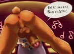  anthro anus balls butt dialogue five_nights_at_freddy&#039;s five_nights_at_freddy&#039;s:_security_breach foreskin genitals glamrock_freddy_(fnaf) looking_at_viewer looking_back low-angle_view male penis scottgames solo speech_bubble video_games wolfsecret 