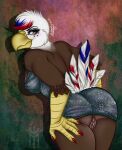 absurd_res accipitrid accipitriform anthro avian bald bird breasts eagle female firecracker flag genitals hi_res humanoid invalid_tag liberty murica murrica pinup pose pussy red solo thehuntingwolf united_states_of_america us 