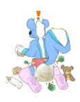  absurd_res diaper feces female hi_res hyaenid hybrid infantilism mammal mephitid messing messing_diaper messy_diaper pinta pintahyena plushie scat skunk soiling solo surprise toy visible_stench 