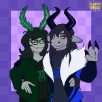  absurd_res anthro arthropod bovid bovine cattle clothing duo fluffybardo hi_res homestuck insect invalid_tag lepidopteran mammal moth ms_paint_adventures troll webcomic 