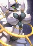  absurd_res anthro arceus ashraely big_breasts breasts curvy_figure digital_media_(artwork) female genitals hi_res huge_breasts legendary_pok&eacute;mon looking_at_viewer mammal nintendo nipples nude pok&eacute;mon pok&eacute;mon_(species) pussy red_eyes solo thick_thighs video_games voluptuous white_body wide_hips 