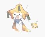  :3 closed_eyes cyawa grey_background jirachi multiple_views open_mouth pokemon pokemon_(creature) simple_background sleepy tears u_u zzz 