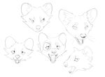  ambiguous_gender expression_sheet eyewear group gulonine headshot_portrait mammal marten monochrome monocle mustelid musteline open_mouth portrait simple_background sketch wetchop 