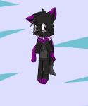  2012 5:6 anthro biped black_body black_ears black_fur black_hair black_nose blep blush canid canine canis fur gaokun grey_body grey_fur hair looking_at_viewer male mammal mostly_nude multicolored_body multicolored_ears multicolored_fur purple_body purple_ears purple_eyes purple_fur scarf scarf_only simple_background solo tongue tongue_out two_tone_ears wolf 