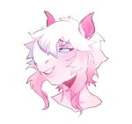  anthro aoba character_name coddybarks hair hi_res horn icon male mammal pink_hair rhinocerotoid sketch solo 