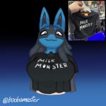  absurd_res anthro big_breasts boobamaster breasts canid canine clothed clothing female hi_res lucario mammal nintendo pok&eacute;mon pok&eacute;mon_(species) solo spikes tagme topwear video_games 