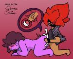  anthro big_breasts big_butt big_hair big_penis black_clothing black_shirt black_topwear blush blush_lines bodily_fluids breasts breath brown_hair butt cel_shading clothing cum cum_in_pussy cum_in_uterus cum_inside cum_splatter dark_shirt dated deltarune dinosaur doggystyle duo face_covered female fingerless_gloves freckles from_behind_position genital_fluids genitals gloves gradient_background grey_clothing grey_jacket grey_topwear hair handwear hi_res human internal jacket kcrtp male male/female mammal megaexo messy_hair nostrills panting penetration penis purple_body purple_scales red_hair reptile scales scalie sex shaded shaking shaking_butt shaking_penis shirt signature simple_background susie_(deltarune) thick_thighs topwear undertale_(series) uterus uterus_penetration vaginal vaginal_penetration vein veiny_penis video_games womb_penetration 