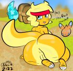  2022 anthro anus barrel blonde_hair blush blush_lines bodily_fluids breasts butt charmander claws cloud dialogue drooling duo fan_character female fire flaming_tail genitals glistening glistening_body glistening_eyes grass hair male male/female mango_(pokesiimii) nintendo orange_body pikachu plant pok&eacute;mon pok&eacute;mon_(species) pok&eacute;mon_mystery_dungeon pokesiimii presenting presenting_hindquarters pussy raised_tail saliva sitting smile sunny_(pokesiimii) thick_thighs video_games yellow_body 