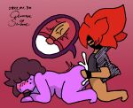  anthro big_breasts big_butt big_hair big_penis black_clothing black_shirt black_topwear blush blush_lines bodily_fluids breasts breath brown_hair butt cel_shading clothing cum cum_in_pussy cum_in_uterus cum_inflation cum_inside cum_splatter dark_shirt dated deltarune dinosaur doggystyle duo exo_(megaexo) face_covered female fingerless_gloves freckles from_behind_position genital_fluids genitals gloves gradient_background grey_clothing grey_jacket grey_topwear hair handwear hi_res human inflated_belly inflation internal jacket kcrtp male male/female mammal messy_hair nostrills panting penetration penis purple_body purple_scales red_hair reptile scales scalie sex shaded shaking shaking_butt shaking_penis shirt signature simple_background susie_(deltarune) thick_thighs topwear undertale_(series) uterus uterus_penetration vaginal vaginal_penetration vein veiny_penis video_games womb_penetration 