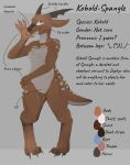  absurd_res claws deer-spangle featureless_crotch forgottenscales hi_res horn kobold model_sheet solo text 