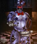  animatronic areola balls big_penis bow_tie five_nights_at_freddy&#039;s five_nights_at_freddy&#039;s_2 genitals hi_res lagomorph leporid machine male mammal muscular muscular_male nipples penis purple_body rabbit resko_gothzebra robot scottgames solo video_games withered_bonnie_(fnaf) 