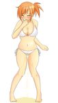  artist_request bikini blush breasts cleavage curvy eyes_closed highres kasumi_(pokemon) large_breasts navel orange_hair peeing peeing_pants peeing_self pokemon swimsuit tears wetting 