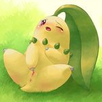  anus chikorita claws furry masturbation pokemon pokephilia pussy red_eyes tail 