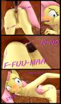  3d_(artwork) absurd_res anal anal_penetration anthro anthro_on_feral bestiality comic dialogue digital_media_(artwork) equid equine female feral fluttershy_(mlp) friendship_is_magic genitals hi_res male male/female mammal my_little_pony nude penetration penile penile_penetration penis_in_ass pussy sebaxn sex 