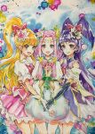  3girls absurdres cure_felice cure_magical cure_miracle highres mahou_girls_precure! multiple_girls precure pukara 
