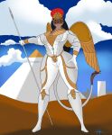  absurd_res anthro big_breasts big_butt breasts butt egyptian felid female hi_res humanoid hybrid liger lion mammal pantherine panthra78 pyramid sekhmet_(panthra78) solo wings 