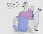  2020 4_toes 5_fingers ambiguous_gender anthro belly belly_squish big_belly blue_belly blush bodily_fluids duo embrace face_on_belly feet fingers glacialtalon hand_behind_neck hug hyper hyper_belly legendary_pok&eacute;mon looking_down looking_down_at_another lugia male moobs nintendo obese obese_anthro obese_male open_mouth overweight overweight_anthro overweight_male pok&eacute;mon pok&eacute;mon_(species) squish standing sweat sweatdrop toes video_games yellow_sclera 
