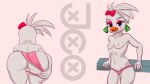  16:9 anthro avian bent_over bird breasts butt clothed clothing clothing_aside eyshadow female five_nights_at_freddy&#039;s five_nights_at_freddy&#039;s:_security_breach genitals glamrock_chica_(fnaf) hi_res jaycoxxx makeup multiple_poses panties panties_aside panties_only pose pussy rear_view scottgames small_breasts solo topless underwear underwear_aside underwear_only video_games widescreen 