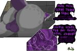 alarm alpha_channel animated animated_png anthro anus balls bent_over big_anus big_balls big_butt butt constricted_pupils countershading curved_horn detailed_background dialogue dimensional_rift dithering dripping_speech_bubble english_text genitals horn inside kobold musk nude puffy_anus pupils purple_body purple_countershading raised_tail reverse_countershading savak scalie shaded short_playtime signature small_pupils snapps solo speech_bubble static stuck surprise text thick_thighs through_wall two_tone_tail unknown_language white_body 