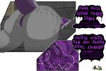  alarm alpha_channel animated animated_png anthro anus anus_only bent_over big_anus big_butt butt constricted_pupils countershading curved_horn detailed_background dialogue dimensional_rift dithering dripping_speech_bubble english_text horn inside kobold musk nude puffy_anus pupils purple_body purple_countershading raised_tail reverse_countershading savak scalie shaded short_playtime signature small_pupils snapps solo speech_bubble static stuck surprise text thick_thighs through_wall two_tone_tail unknown_language white_body 