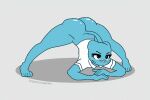  animated anthro bottomless butt cartoon_network clothed clothing derpyharpy domestic_cat felid feline felis female frown grey_background jack-o&#039;_pose loop mammal nicole_watterson pose shirt short_playtime simple_background solo the_amazing_world_of_gumball topwear 