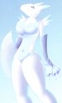  anthro bandai_namco breasts digimon digimon_(species) female fuwadenki hi_res ice renamon solo solofocus thick_thighs 