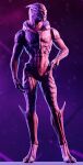  alien animal_genitalia bodypaint face_paint genital_slit genitals hand_on_hip hi_res kagekave looking_aside male mass_effect muscular muscular_male nude slit solo standing turian video_games 