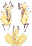  anthro arthropod balls bee big_butt butt curvy_figure genitals girly hi_res hymenopteran insect male moobs penis solo sqoon thick_thighs voluptuous wings yellow_tail 