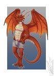  absurd_res alathazar_sajuuk anthro athletic athletic_male bulge clothed clothing dragon feet hi_res male mostly_nude muscular muscular_anthro neonpeppermint nude partially_clothed pinup pose pulling_pants_down revealing_penis scalie solo striptease underwear undressing wings 