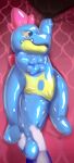  ambiguous_gender anthro bdsm boonnit clothing croconaw glistening glistening_body glistening_eyes glistening_skin latex nintendo pok&eacute;mon pok&eacute;mon_(species) rubber rubber_clothing rubber_suit sexotheque solo suit trapped video_games 