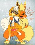  absurd_res collar creamygrapes eeveelution eyewear flareon goggles hi_res knot leash male male/male musk nintendo paws_in_mouth pok&eacute;mon pok&eacute;mon_(species) scarf video_games vovo wick 