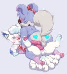  accessory alolan_vulpix animal_genitalia animal_penis anthro anthro_on_feral balls bestiality blue_body blue_fur blush butt canine_penis duo feral flower flower_in_hair frottage fur fur_markings genitals green_eyes hair hair_accessory hi_res kerchief looking_away looking_down looking_pleasured male male/male markings nintendo nude penile penis plant pok&eacute;mon pok&eacute;mon_(species) pururing regional_form_(pok&eacute;mon) rockruff roscoe_(justkuzo) sex simple_background video_games vress_(vresspress) white_body white_fur 