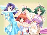  animal_ears bunny_ears himekawa_kazumi kimizuka_aoi midou_chihiro_(pia_carrot) pia_carrot wallpaper yamana_tokiko 