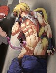 erection fatal_fury king_of_fighters long_hair male male_focus muscle muscles penis pubic_hair shirt_lift snk terry_bogard undressing vibrator 
