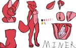  andromorph anthro canid canine canis female fingering fur genitals intersex low_res mammal miner_wolf presenting presenting_pussy pussy red_body red_fur solo spread_pussy spreading wolf 