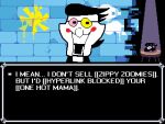  big_bill_hell&#039;s deltarune eyewear glasses hi_res humanoid kromer male phone pixel solo spamton_g._spamton speech_bubble text undertale_(series) video_games 