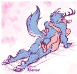  2022 anal anal_penetration anthro anthro_on_anthro anthro_penetrated anthro_penetrating anthro_penetrating_anthro antlers backsack balls beastars blue_body blue_fur butt canid canine canis cervid cervine colored_sketch duo faceless_character faceless_male feet fluffy from_front_position fur genitals horn humanoid_feet interspecies legoshi_(beastars) louis_(beastars) male male/male male_penetrated male_penetrating male_penetrating_male mammal nude pawpads penetration penile penile_penetration penis_in_ass predator/prey rear_view red_deer sketch thorso_the_vile wolf 